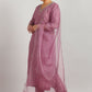 Aavyora Women’s Lavender Embroidered Kurta Set with Dupatta - Swadesiicart