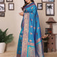 Joban Fashion Banarasi Royal Blue Woven Soft Silk Saree | Swadesiicart