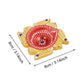 Tied Ribbons Set Of 4 Yellow & Red Printed Terracotta Diyas | Swadesiicart
