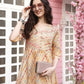 Peach Rayon Foil Printed Long Dress - Michan | Swadesiicart