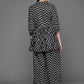 Ahalyaa Women Printed Ethnic Co-Ords - Black Color - Swadesiicart