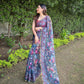 Vamsee Bavari Grey Organza Saree - Swadesiicart