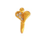 Ruby Raang Gold Heart Nose Pin | Swadesiicart