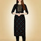Jyoti Fashion Women's Black Viscose Rayon Embroidered Kurta Pant Set | Swadesiicart