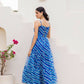 Aayaa Designer crape hand work Multi indo western - Blue