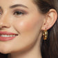 NVR Women Gold Circular Hoop Earrings | Swadesiicart