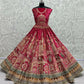 Jyoti Fashion Women's Rani Pink Velvet Fancy Dori & Sequins with Multi Thread Embroidered with Diamond Work Wedding Lehenga Choli | Swadesiicart