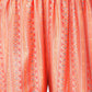 Lil Drama Golden Weaves Orange Crop Top With Palazzo Co-Ordinate Set - Swadesiicart