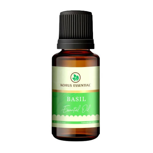 Korus Essential Basil Essential Oil - Therapeutic Grade - Just Jaivik