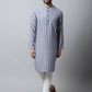 Even Apparels Blue Color Pure Cotton Men's Kurta With Band Collar (STR1168) | Swadesiicart