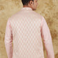 Bluesaanchi Men's Jacquard Rosy Waistcoat | Swadesiicart