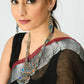 Mominos Fashion Johar Kamal Oxidised Silver-Plated Brass Finish Multi Kundan Afghani Long Necklace For Women | Swadesiicart