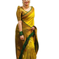 Vamika Weaving Banarasi Jacquard Yellow Kanjivaram Saree | Swadesiicart