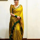 Vamika Weaving Banarasi Jacquard Yellow Kanjivaram Saree | Swadesiicart