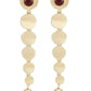 Joban Fashion Women Long Pattern Matte Gold Earrings | Swadesiicart