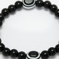 NVR Women & Men Black Evil Eye Elasticated Rakhi With Roli Chawal - Swadesiicart