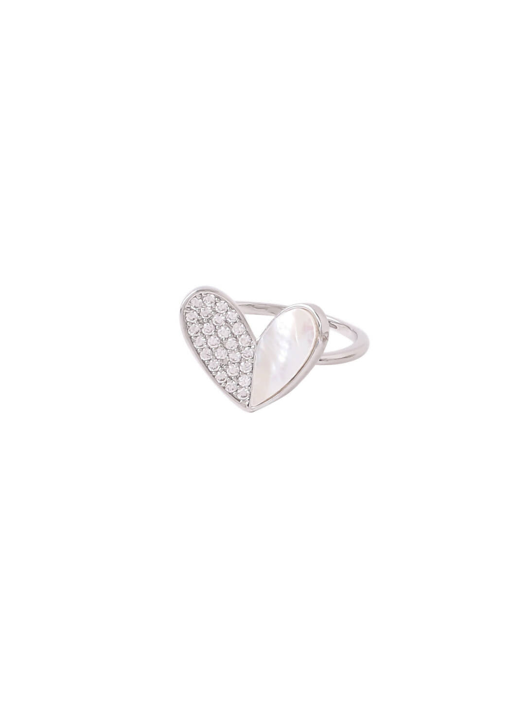 NVR Women's Stylish Latest Silver Plated Ring With Ad Stones | Swadesiicart