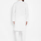 Even Apparels White Color Pure Cotton Band Collar Men's Kurta | Swadesiicart