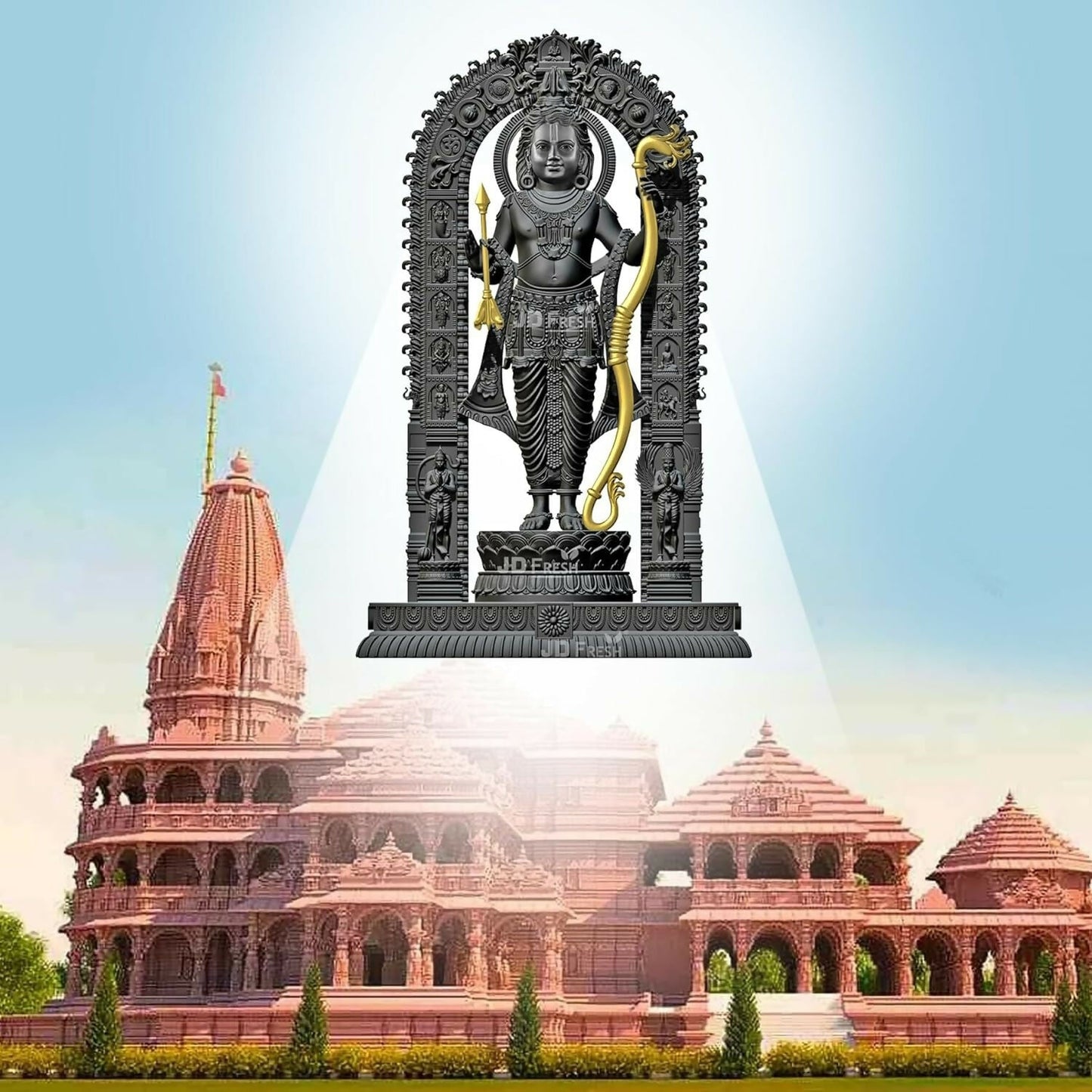 Jd Fresh Shree Ram Lalla Murti In Ayodhya Mandir Ramlalla Temple Idol - Swadesiicart