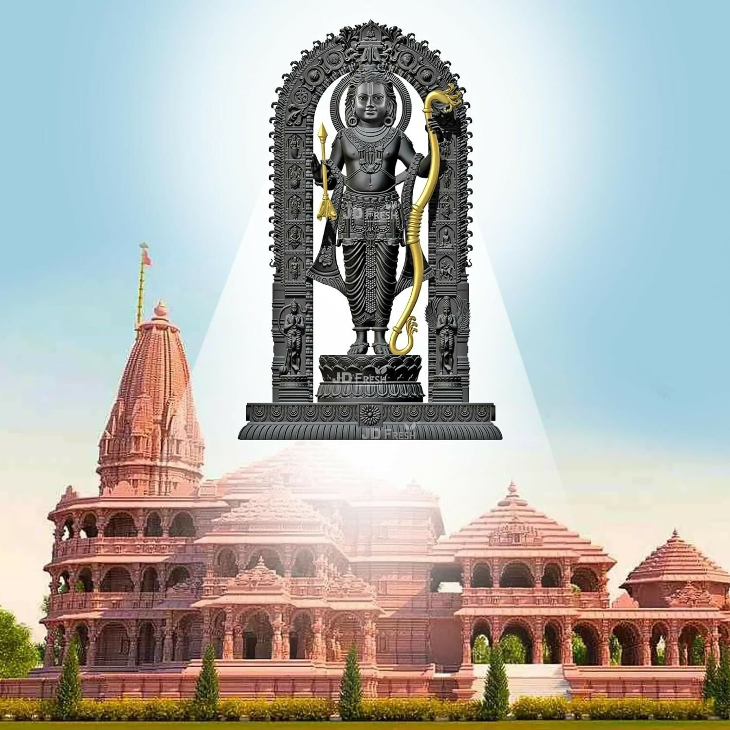 Jd Fresh Shree Ram Lalla Murti In Ayodhya Mandir Ramlalla Temple Idol - Swadesiicart