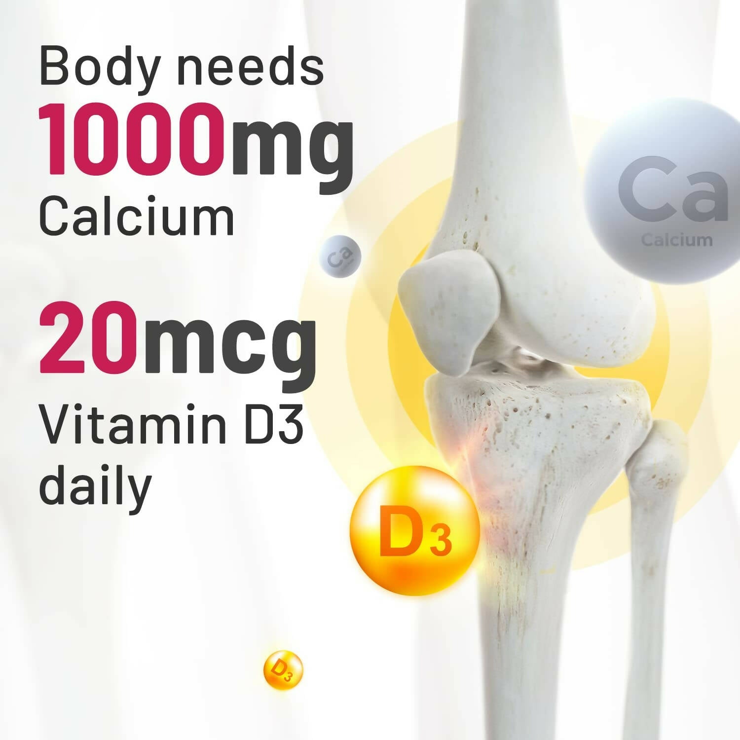 Gynoveda Calcium & Vitamin D3 Tablets | Swadesiicart