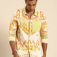 Off White Men Pure Cotton Relaxed Opaque Printed Casual Resort Shirt - Mahotsav | Swadesiicart