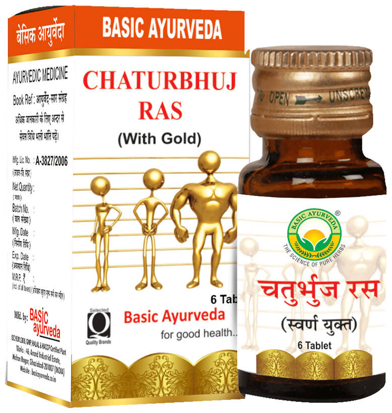 Basic Ayurveda Chaturbhuj Ras (with Gold) Tablet | Swadesiicart