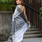 Beatitude White Cotton Jacquard Border Tangail Handloom Saree