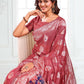 Shree Shyam Fashion Linen Cotton Rust Saree