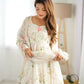 Joban Fashion Off White Kurta Set Organza Sequin Embroidery Work - Swadesiicart