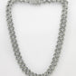 NVR Men Silver-Plated Stainless Steel American Diamond Chain | Swadesiicart