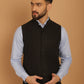 Even Apparels Pure Wool Nehru Jacket - Charcoal | Swadesiicart