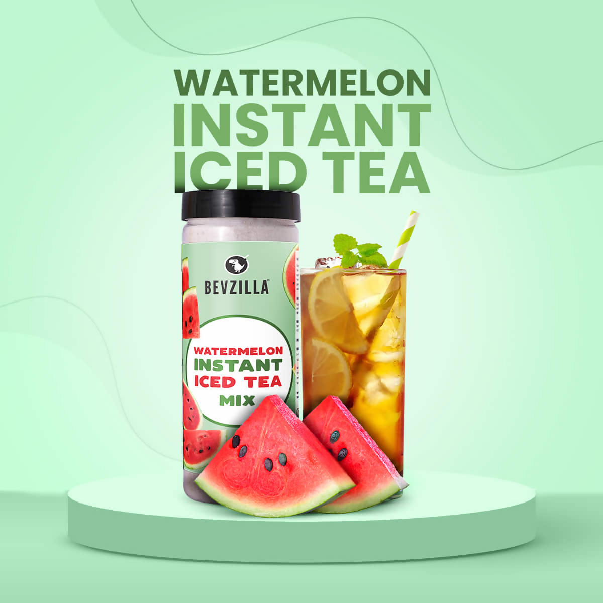 Bevzilla Watermelon Instant Iced Tea Mix | Swadesiicart