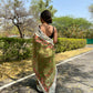 Vamsee Riddhi-Siddhi -1 Green Organza Saree - Swadesiicart