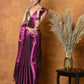 Very Much Indian Fusion Cotton Tissue Shimmer Saree - Maroon | Swadesiicart