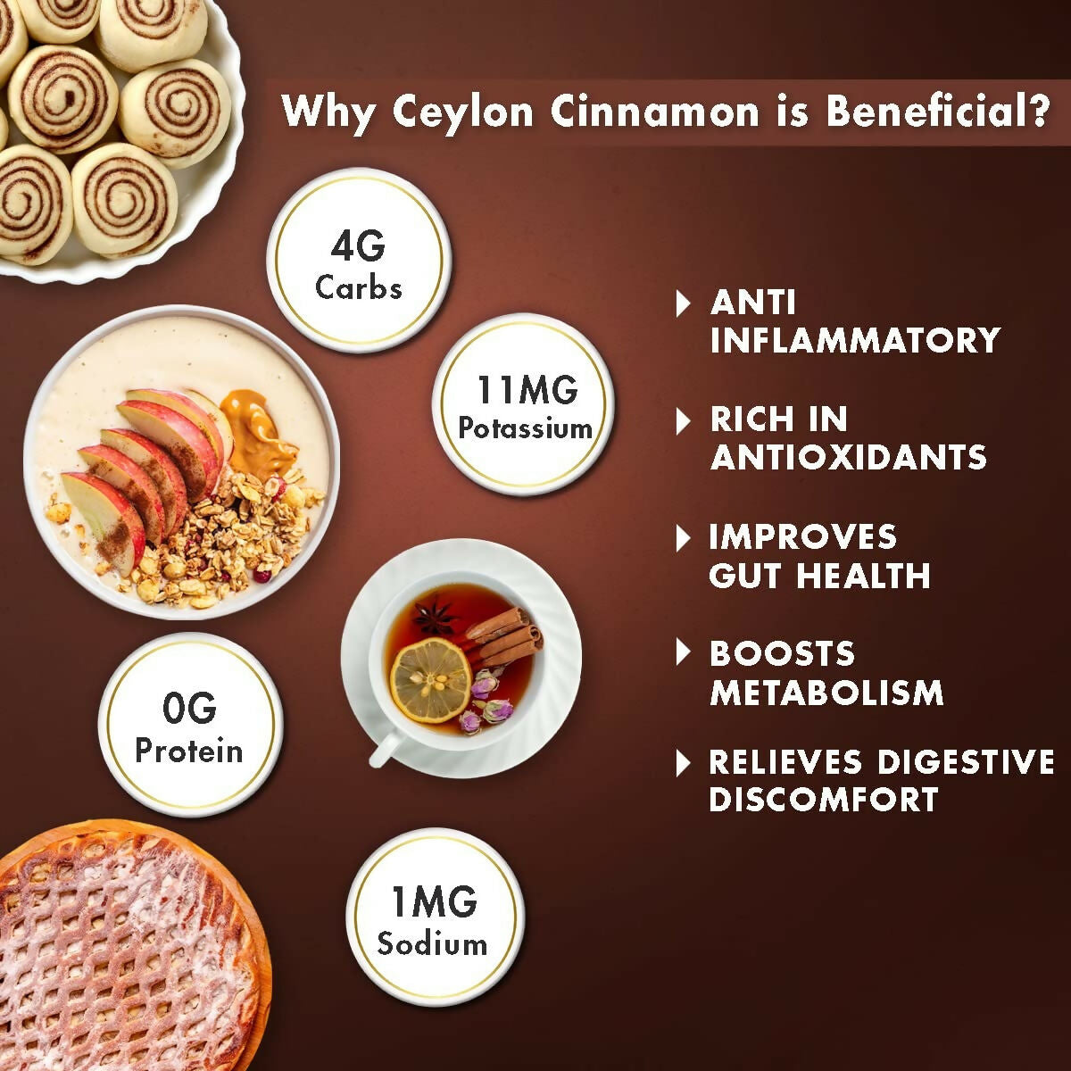 Sorich Organics Ceylon Cinamon Sticks Powder (Dalchini Powder) | Swadesiicart