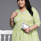 Ahalyaa Women's Traditional wear Kurta Set - Green | Swadesiicart