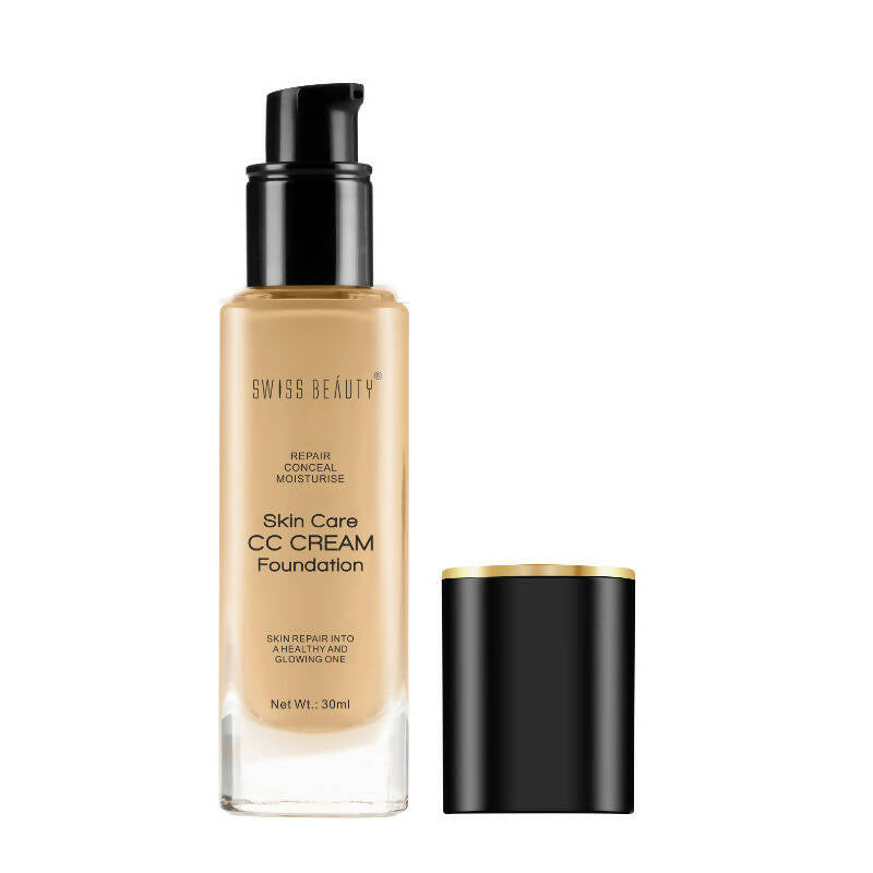 Swiss Beauty Skin Care CC Cream Liquid Foundation - 6 Beige Sand | Swadesiicart
