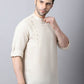 Even Apparels Cream Pure Cotton Men's Kurta With Side Placket | Swadesiicart