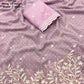 Pink Pure Chiffon Woven Design Saree with Unstitched Blouse - Hiral Fashion | Swadesiicart