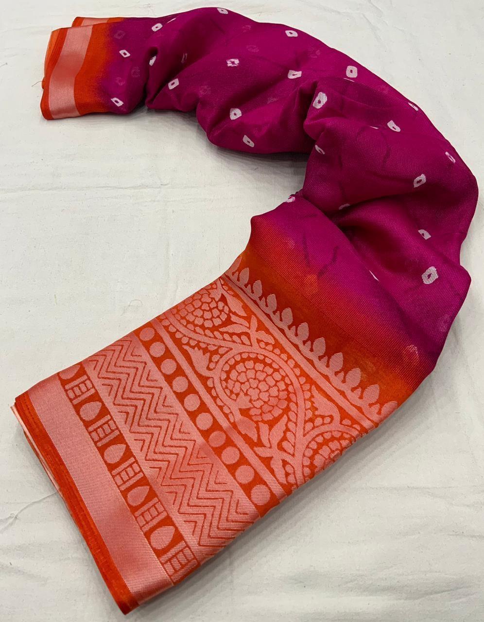 Rani Jute Silk Ethnic Motifs Saree with Unstitched Blouse - Hiral Fashion | Swadesiicart