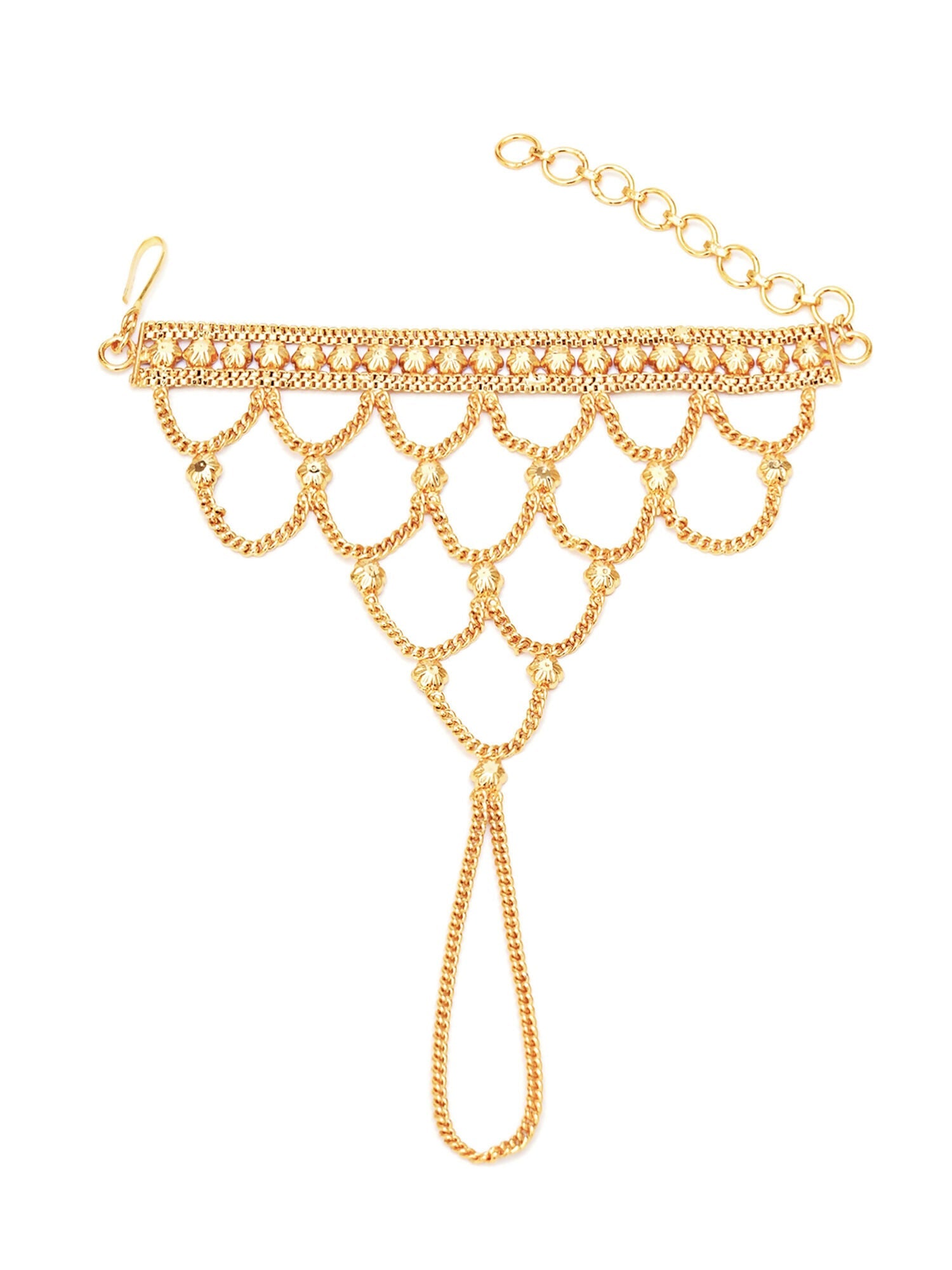 Golden Haathphool (Gold) - Ruby Raang | Swadesiicart