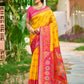 Anaita Yellow Soft Silk Saree With Floral Printed Work With Blouse