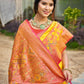 Anaita Yellow Soft Silk Saree With Floral Printed Work With Blouse