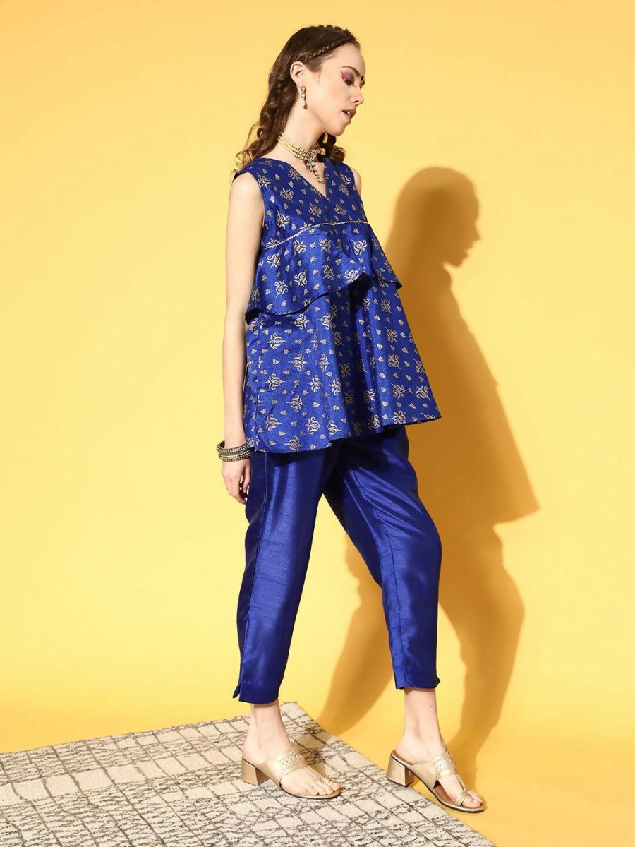 Ahalyaa Poly Silk Swirling Volume Kurta Set | Swadesiicart