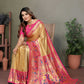 Aastha Fashion Gold Tissue Silk Paithani Woven Saree