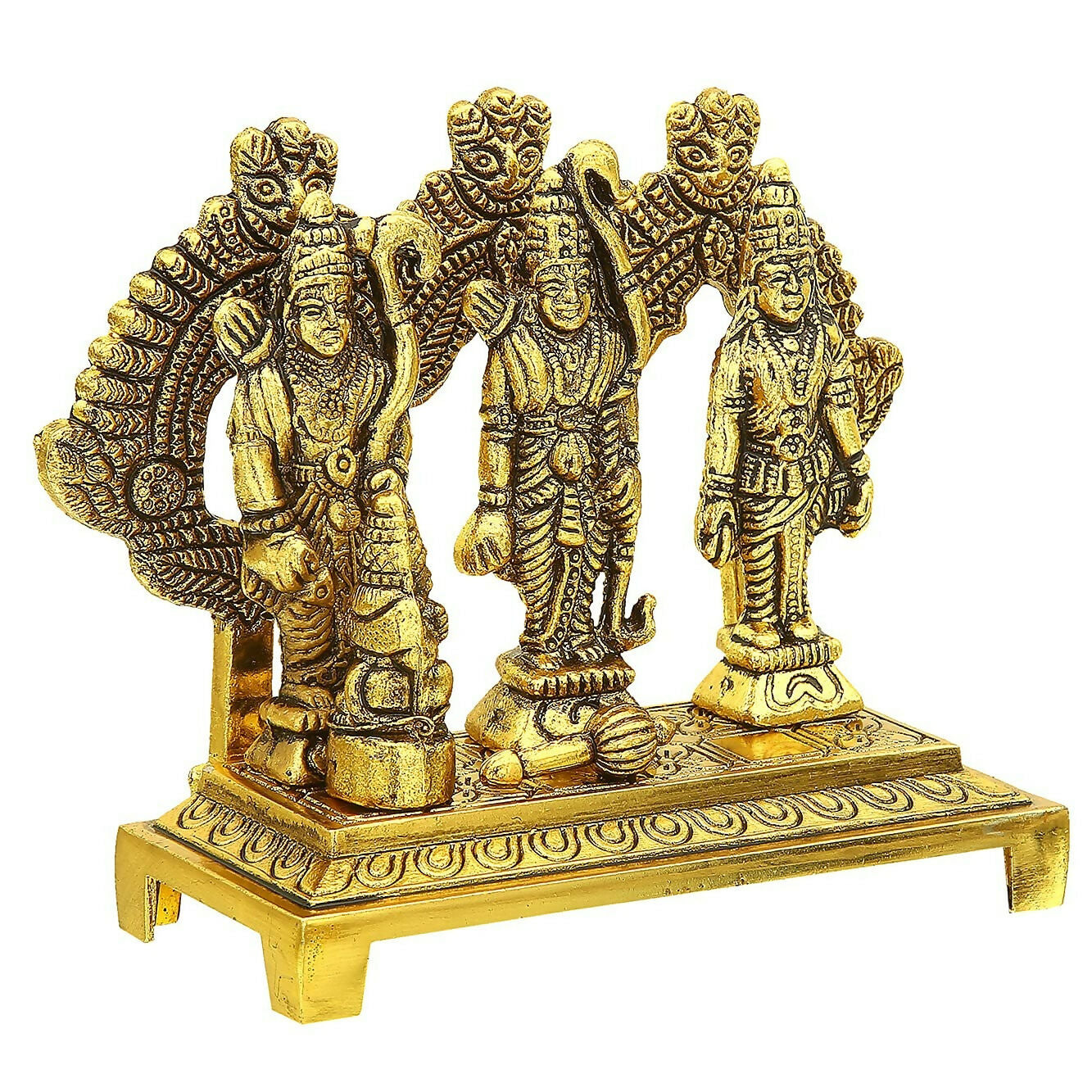 Craftam Metal Shri Ram Darbar With Hanuman Ji - Swadesiicart
