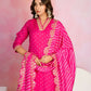 Ethnic Festive Wear Viscose Chanderi Pink Stitched Suit With Dupatta - Tanisha | Swadesiicart