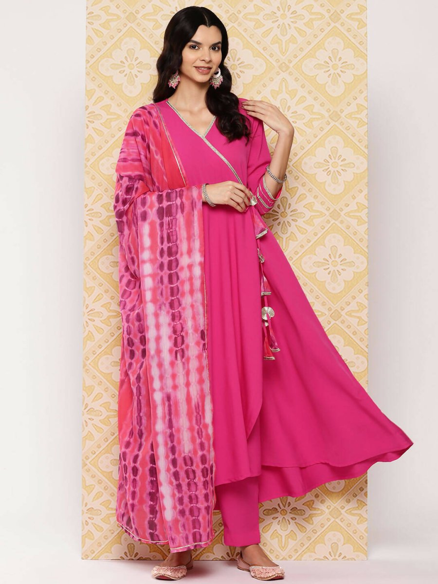 Ahalyaa Women's Traditional wear Kurta Set - Pink | Swadesiicart