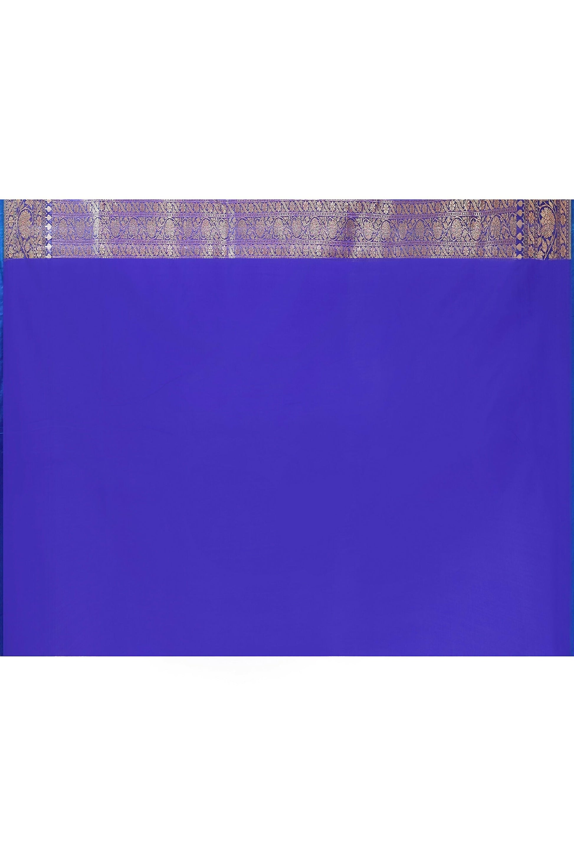 Joban Fashion Ink Blue Banarasi Soft Pure Handloom Banarasi Silk Saree | Swadesiicart